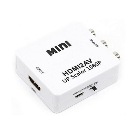 CVBS Audio to PC HDTV Converter Composite Adapter Converter 1080P HDMI VGA to RCA AV with 3.5mm Audio VGA2AV